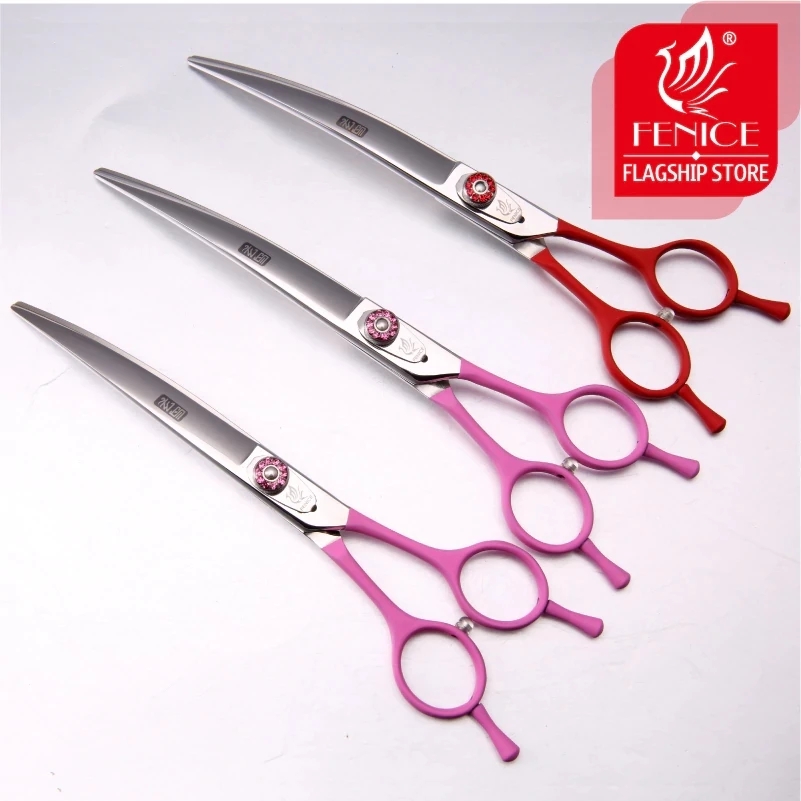 Grooming Scissors - กรรไกรตัดขนสัตว์เลี้ยง Fenice Professional JP440C แบบโค้ง ขนาด