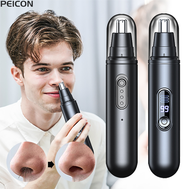 Nose Trimmer - เครื่องตัดขนจมูกสำหรับผู้ชาย เครื่องกำจัดขนจมูกไฟฟ้า เครื่องตัดขนจมูกและหูแบบพกพา ชาร์จ USB ได้