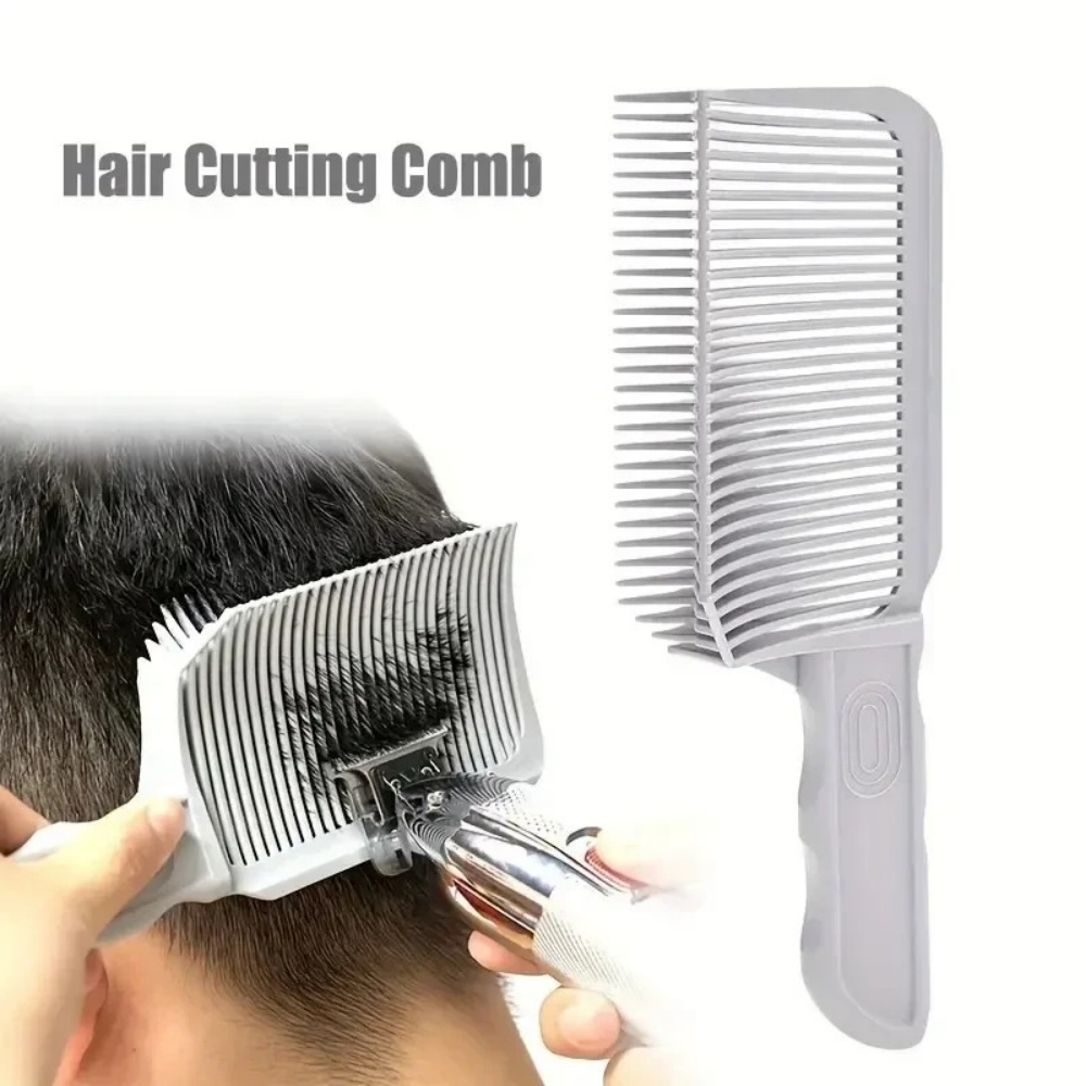 Hair Clipper - หวีเฟดดิ้งสำหรับช่างตัดผมมืออาชีพ หวีด้ามยาวสำหรับตัดผม เครื่องมือจัดแต่งทรงผมแบบแบน ทนความร้อน
