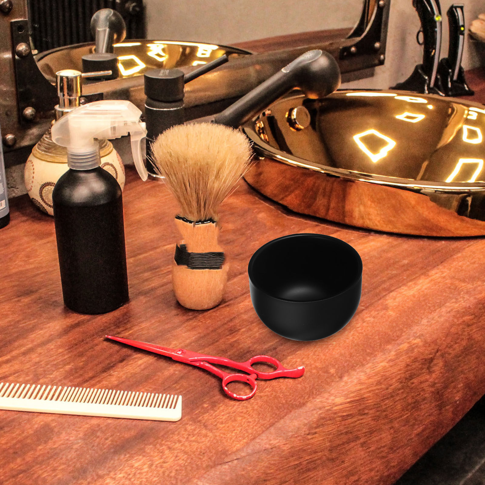 ชามโกนหนวดสแตนเลสสีดำ ดีไซน์ผน - Shaving Cream บทวิจารณ์และราคา
